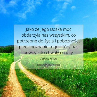 2 Piotra 1:3 POLUBG Obraz Wersetu Biblijnego