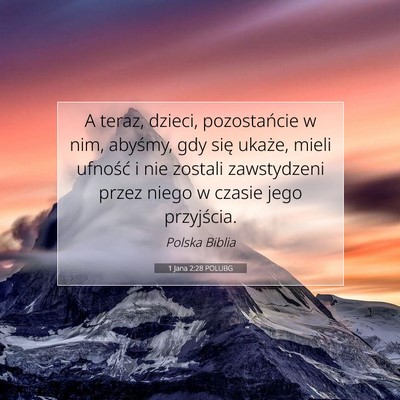 1 Jana 2:28 POLUBG Obraz Wersetu Biblijnego