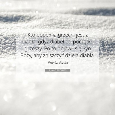 1 Jana 3:8 POLUBG Obraz Wersetu Biblijnego