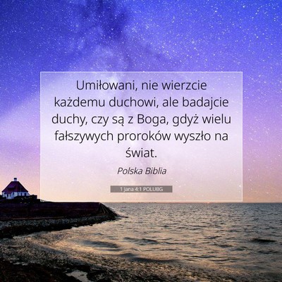 1 Jana 4:1 POLUBG Obraz Wersetu Biblijnego