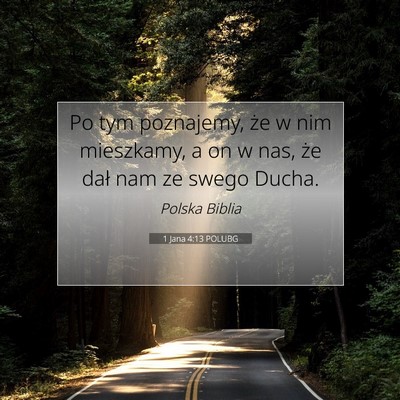 1 Jana 4:13 POLUBG Obraz Wersetu Biblijnego