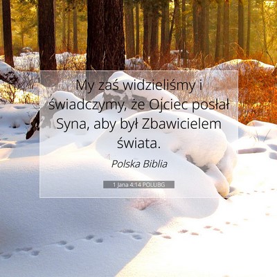 1 Jana 4:14 POLUBG Obraz Wersetu Biblijnego
