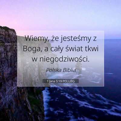 1 Jana 5:19 POLUBG Obraz Wersetu Biblijnego