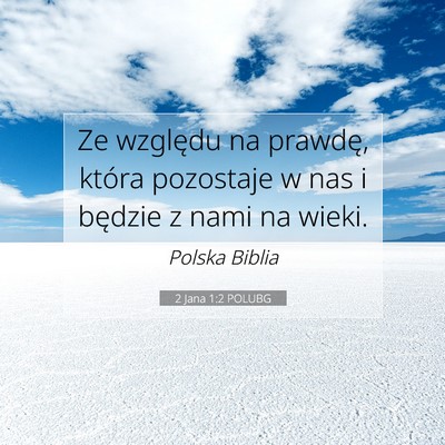 2 Jana 1:2 POLUBG Obraz Wersetu Biblijnego