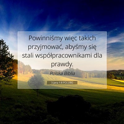 3 Jana 1:8 POLUBG Obraz Wersetu Biblijnego