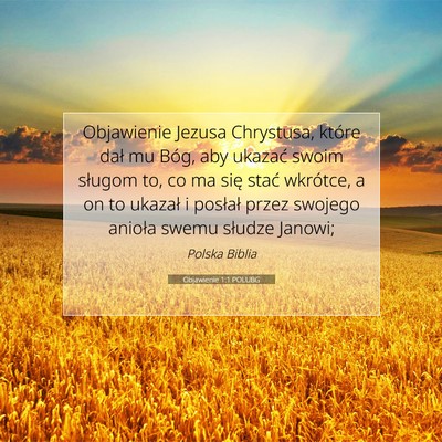 Objawienie 1:1 POLUBG Obraz Wersetu Biblijnego