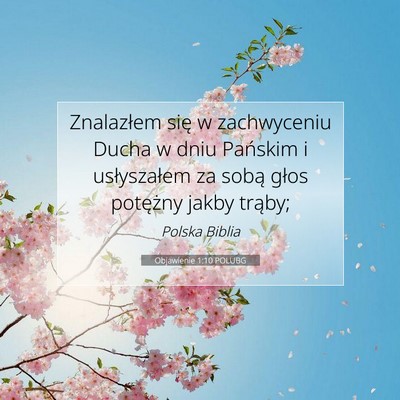 Objawienie 1:10 POLUBG Obraz Wersetu Biblijnego