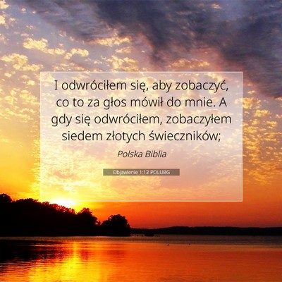 Objawienie 1:12 POLUBG Obraz Wersetu Biblijnego