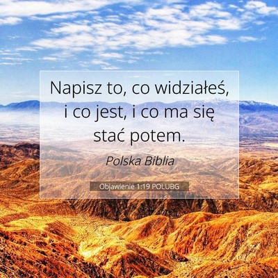 Objawienie 1:19 POLUBG Obraz Wersetu Biblijnego