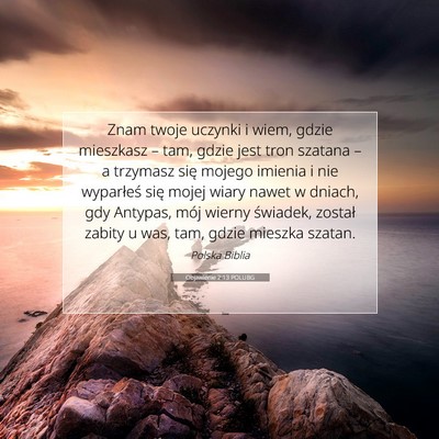 Objawienie 2:13 POLUBG Obraz Wersetu Biblijnego