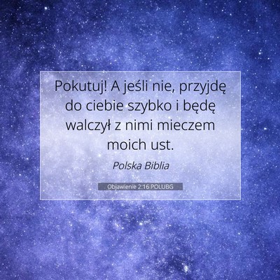 Objawienie 2:16 POLUBG Obraz Wersetu Biblijnego