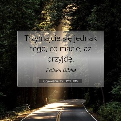 Objawienie 2:25 POLUBG Obraz Wersetu Biblijnego