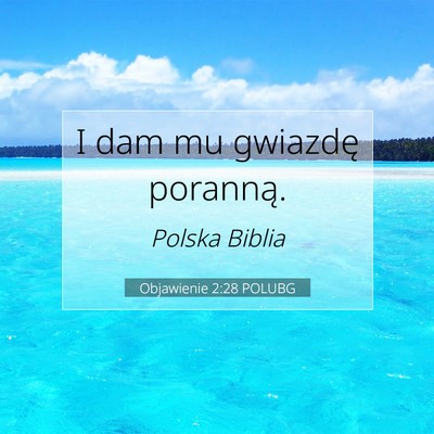 Objawienie 2:28 POLUBG Obraz Wersetu Biblijnego