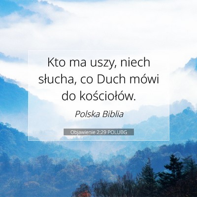 Objawienie 2:29 POLUBG Obraz Wersetu Biblijnego