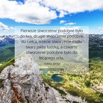 Objawienie 4:7 POLUBG Obraz Wersetu Biblijnego