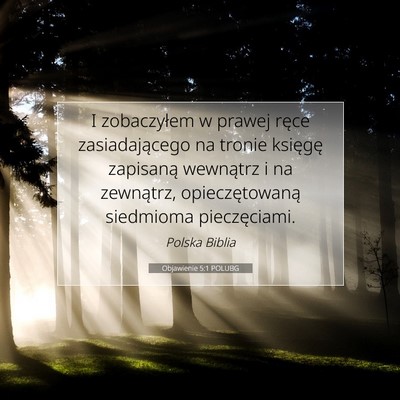 Objawienie 5:1 POLUBG Obraz Wersetu Biblijnego