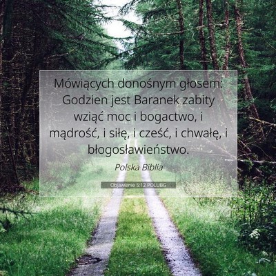 Objawienie 5:12 POLUBG Obraz Wersetu Biblijnego