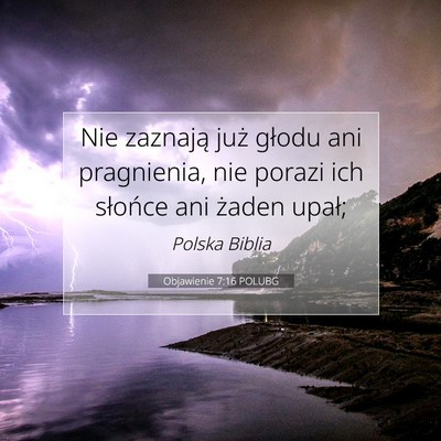 Objawienie 7:16 POLUBG Obraz Wersetu Biblijnego