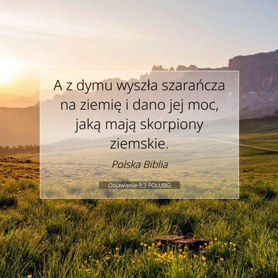 Objawienie 9:3 POLUBG Obraz Wersetu Biblijnego