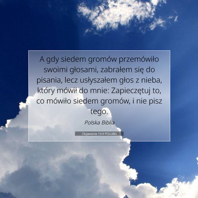 Objawienie 10:4 POLUBG Obraz Wersetu Biblijnego