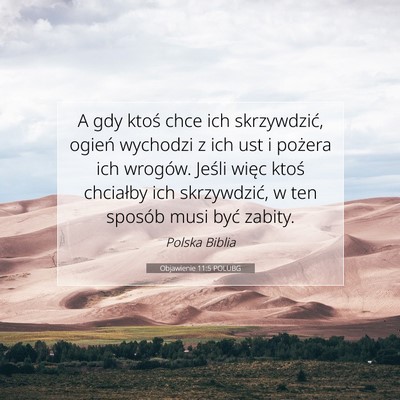 Objawienie 11:5 POLUBG Obraz Wersetu Biblijnego