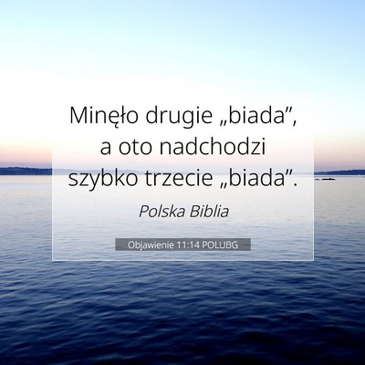 Objawienie 11:14 POLUBG Obraz Wersetu Biblijnego