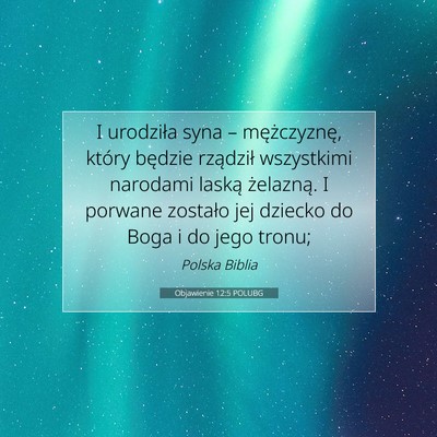 Objawienie 12:5 POLUBG Obraz Wersetu Biblijnego