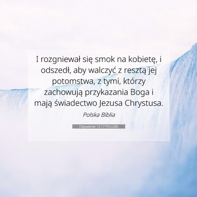 Objawienie 12:17 POLUBG Obraz Wersetu Biblijnego