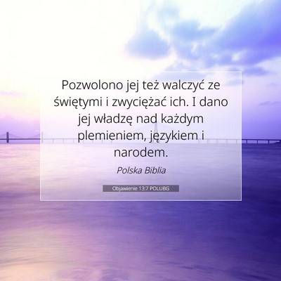 Objawienie 13:7 POLUBG Obraz Wersetu Biblijnego