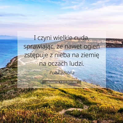 Objawienie 13:13 POLUBG Obraz Wersetu Biblijnego
