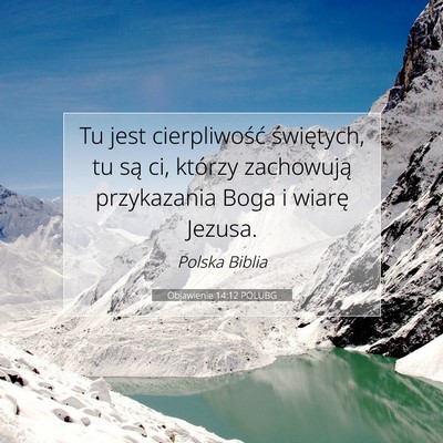 Objawienie 14:12 POLUBG Obraz Wersetu Biblijnego