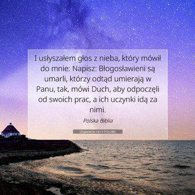Objawienie 14:13 POLUBG Obraz Wersetu Biblijnego