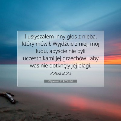Objawienie 18:4 POLUBG Obraz Wersetu Biblijnego