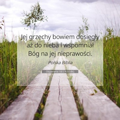 Objawienie 18:5 POLUBG Obraz Wersetu Biblijnego