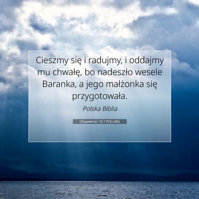 Objawienie 19:7 POLUBG Obraz Wersetu Biblijnego