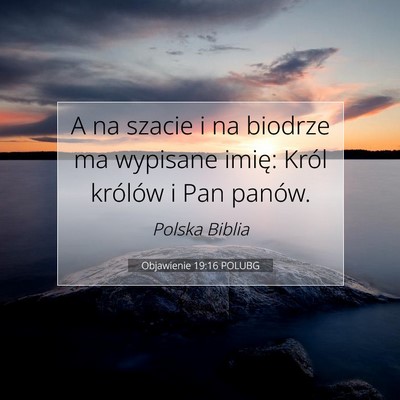 Objawienie 19:16 POLUBG Obraz Wersetu Biblijnego