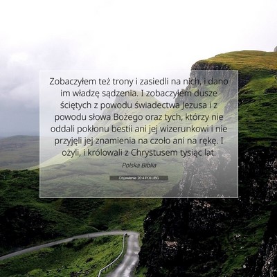 Objawienie 20:4 POLUBG Obraz Wersetu Biblijnego