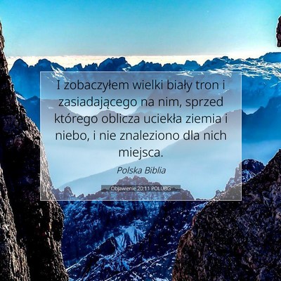 Objawienie 20:11 POLUBG Obraz Wersetu Biblijnego