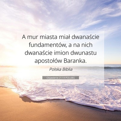 Objawienie 21:14 POLUBG Obraz Wersetu Biblijnego