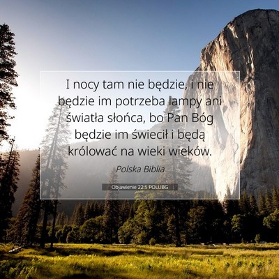 Objawienie 22:5 POLUBG Obraz Wersetu Biblijnego