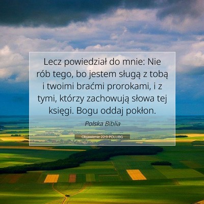 Objawienie 22:9 POLUBG Obraz Wersetu Biblijnego