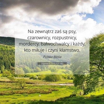 Objawienie 22:15 POLUBG Obraz Wersetu Biblijnego